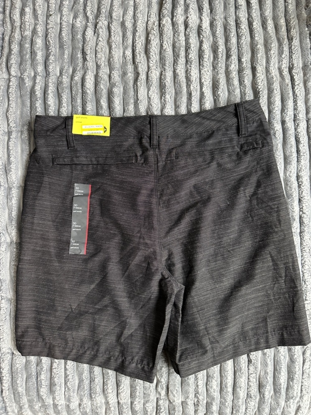 New with tags Heathered black and grey trouser golf shorts - Picture 2 of 7